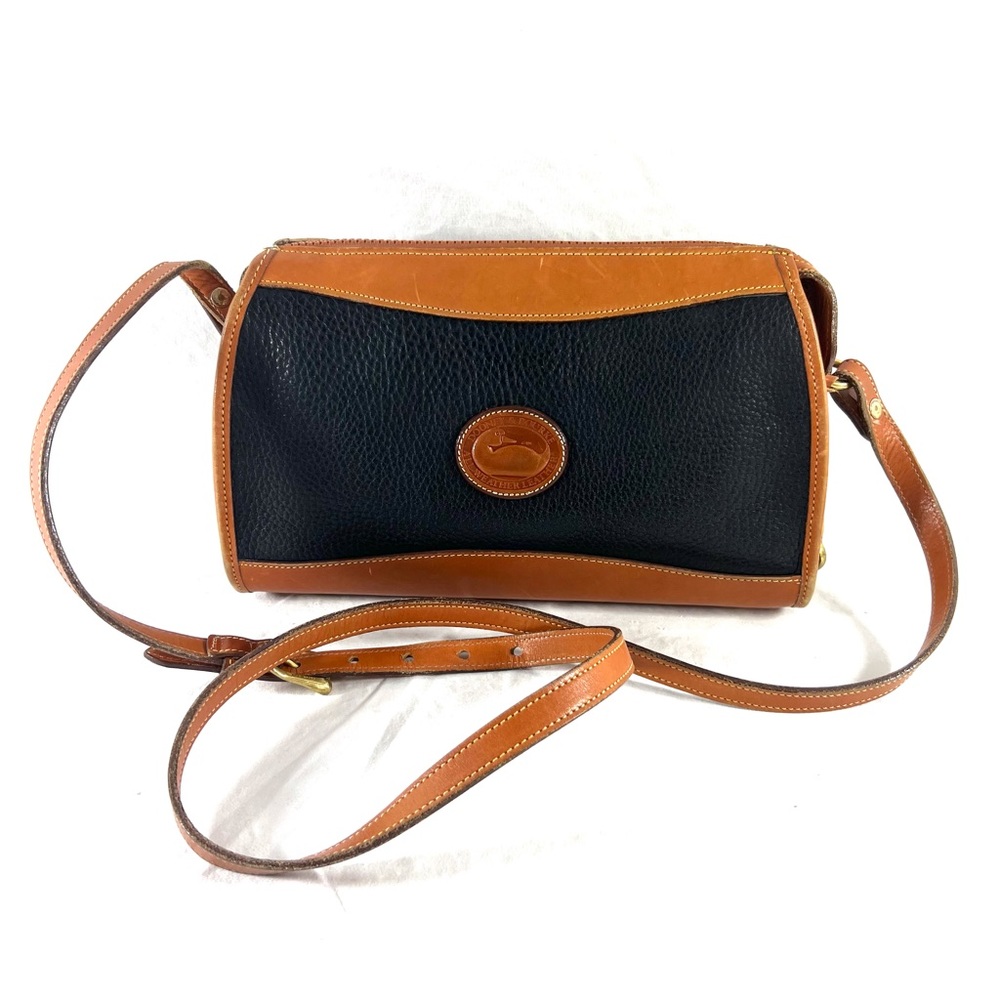 DOONEY and BOURKE Vintage Black Leather Crossbody Shoulder Bag Made in USA